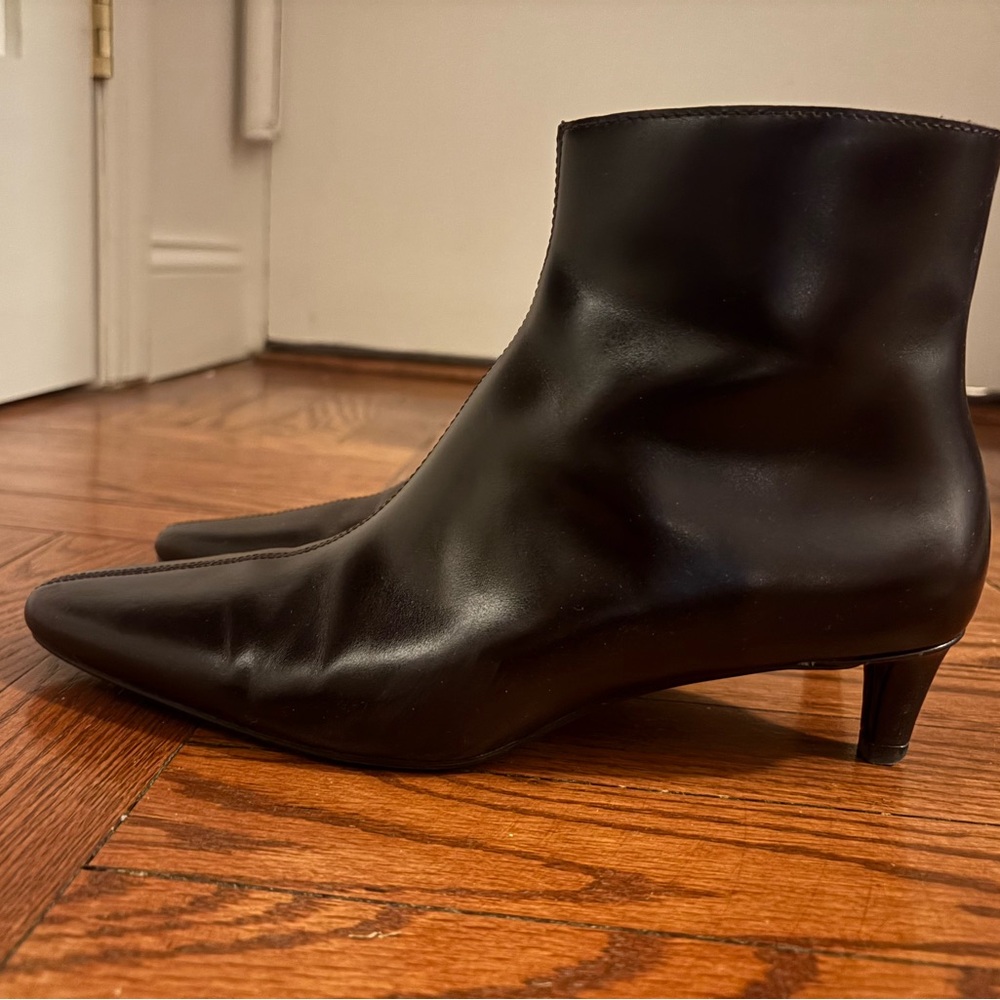 Mango Chocolate Brown Kitten Heeled Boots